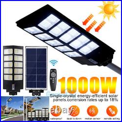 9900000000LM Commercial LED Solar Street Light 1000W Watts Parking Lot Road Lamp