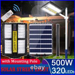 9900000000LM Commercial LED Solar Street Light IP67 Area Backyard Road Lamp+Pole