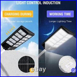 99000000LM 1000W Commercial Solar Street Light IP67 Motion Parking Lot Road Lamp