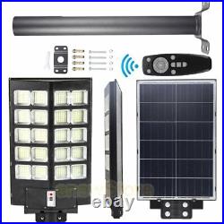 99000000LM Commercial Solar Street Light IP67 Dusk to Dawn Remote Road Lamp+Pole