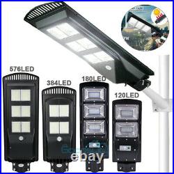 9900000LM 250W LED Solar Street Light Commercial IP67 Dusk to Dawn+Remote+Pole