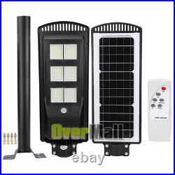 9999900LM Solar LED Street Light Commercial Outdoor IP67 Security Road Lamp+Pole