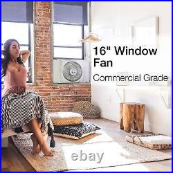 Air King 9155 Window Fan16-InchWhiteCOMMERCIAL GRADE-POWERFUL-NIB-USA MADE