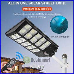 All in One Set 990000000LM 1000W Commercial Solar Street Light Dusk to Dawn+Pole