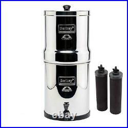 Big Berkey Water Purifier System with2 Black Filters & Stainless Steel Spigot New