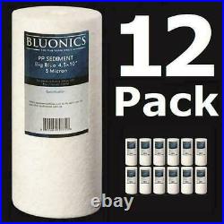 Bluonics 12-PK 10 x 4.5 (5 Micron) Sediment Whole House Water Filters Iron Rust