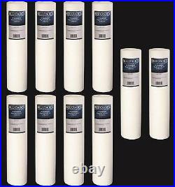 Bluonics Sediment Replacement Water Filters 10 (5 Micron) 4.5 x 20 Cartridges