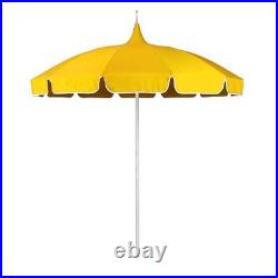 California Market Umbrella Aluminum Commercial Sunbrella in Sunflower Yellow