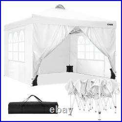 Canopy 10'x10' Gazebo Commercial Tent Heavy Duty Sun Shelter with Removable Sides