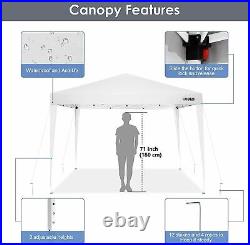 Canopy Gazebo Pop-up Tent 10x10'' Commercial Instant Shelter Wedding Tent