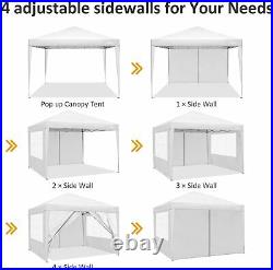 Canopy Pop up Tent 10x10 Commercial Instant Shelter Windows 4 Sidewalls Pro