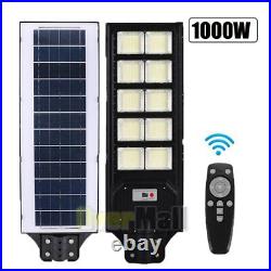 Commercial 100000000000Lumen Solar Street Light Dusk to Dawn IP67 Road Lamp+Pole