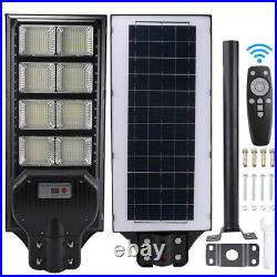 Commercial 10000000000LM Dusk to Dawn LED Solar Street Light IP67 Road Lamp+Pole