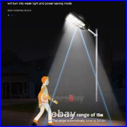 Commercial 1000000LM Outdoor Dusk to Dawn Solar Street Light IP67 Road Lamp+Pole