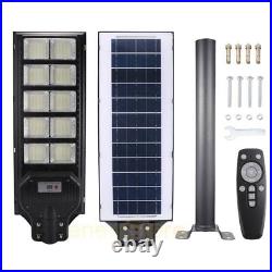Commercial 1000000LM Outdoor Dusk to Dawn Solar Street Light IP67 Wall Lamp+Pole