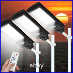 Commercial 1000000LM Solar Street Light IP67 Outdoor Dusk to Dawn Road Lamp+Pole