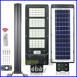 Commercial 1000W Solar Street Light LED IP65 Dusk to Dawn PIR Sensor+Pole+Remote