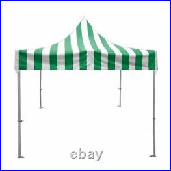 Commercial 10x10' Speedy Pop Up Canopy Carnival Tent Green White Adjustable