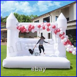 Commercial 13.5FT Large White Bounce House Castle for Kids Adults Birthday Party