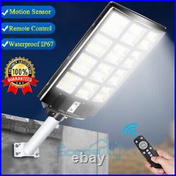 Commercial 1600W 10000000000LM LED Solar Street Light Weathproof Road Lamp+Pole