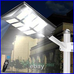 Commercial 1600W Big Solar Street Light IP67 Dusk Dawn PIR Sensor+Pole+Remote