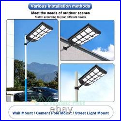 Commercial 1600W Big Solar Street Light IP67 Dusk Dawn PIR Sensor+Pole+Remote