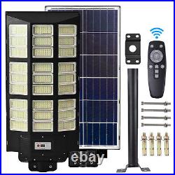 Commercial 2000W LED Solar Street Light Outdoor Dusk-Dawn PIR Sensor Lamp IP67