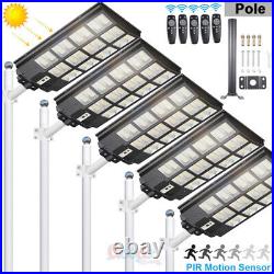 Commercial 90000000000LM LED Dusk to Dawn Solar Street Light IP67 Road Lamp+Pole
