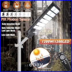 Commercial 90000000LM 1500W Street Light Solar Light Outdoor Dusk Dawn Pole Lamp