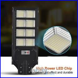 Commercial 9000000LM LED PIR Dusk to Dawn Solar Street Light IP67 Road Lamp+Pole