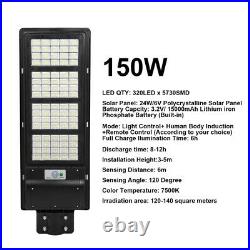 Commercial 900000LM Solar Street Light Dusk-to-Dawn Timing Road Lamp+Remote+Pole