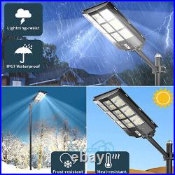 Commercial 9900000000LM 1600W Dusk to Dawn LED Solar Street Light Area Road Lamp
