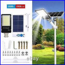 Commercial 9900000000LM Solar Street Light Dusk to Dawn PIR Sensor+Pole+Remote