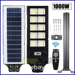 Commercial 9900000000LM Solar Street Light IP67 Dusk to Dawn Yard Road Lamp+Pole