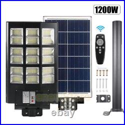 Commercial 990000000LM 1600W Solar Street Light IP67 Dusk to Dawn Wall Lamp+Pole