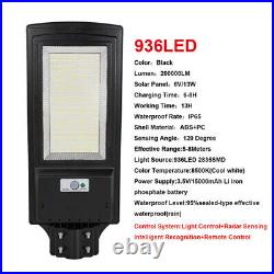 Commercial 99000000LM 1600W Solar Street Light IP67 Spotlight LED Road Lamp+Pole