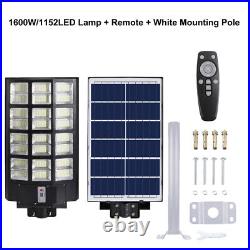 Commercial 9900000LM 1600W Solar Street Light IP67 Dusk-Dawn Road Lamp with Pole