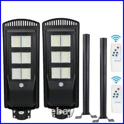 Commercial 9900000LM Solar Street Light with Pole Remote Control IP67 Spotlight