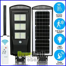 Commercial 990000LM 250W Solar Street Light IP67 Outdoor Motion Sensor Road Lamp