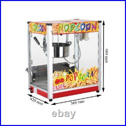 Commercial Electric Popcorn Machine Popcorn Maker Movie Popcorn 1300W Flat Top