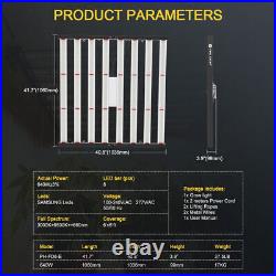 Commercial-Grade 640W Full Spectrum LED Grow Light Foldable Spider Bars With281B