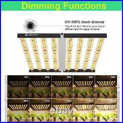 Commercial-Grade 640W Full Spectrum LED Grow Light Foldable Spider Bars With281B