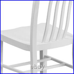 Commercial Grade White Metal Indoor-Outdoor Chair Ch-61200-18-Wh-Gg