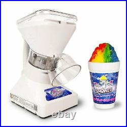 Commercial Ice Shaver Slush Maker Snow Cone Machine with Syrup Samples Shaved Ice