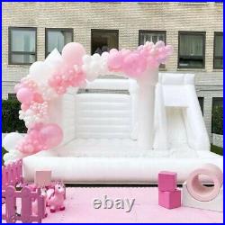 Commercial Inflatable White Jumping Castle Slide Wedding Bounce House 1313 ft