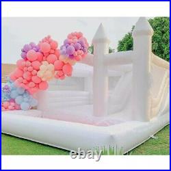 Commercial Inflatable White Jumping Castle Slide Wedding Bounce House 1313 ft