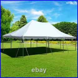 Commercial Party Tent 20x30 Canopy White Vinyl Rental Pole Tent Outdoor Wedding