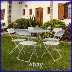 Commercial Plastic Folding Chairs Stackable Picnic Party Seats (Set of 10) NEW