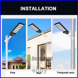 Commercial Solar Light 990000000LM Street Light Dusk to Dawn IP67 Road Pole Lamp
