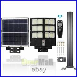 Commercial Solar Street Light 99000000LM 1000W Dusk-Dawn IP67 LED Road Lamp+Pole
